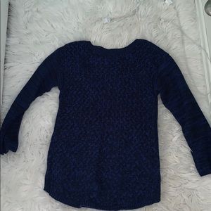Navy blue knitted sweater